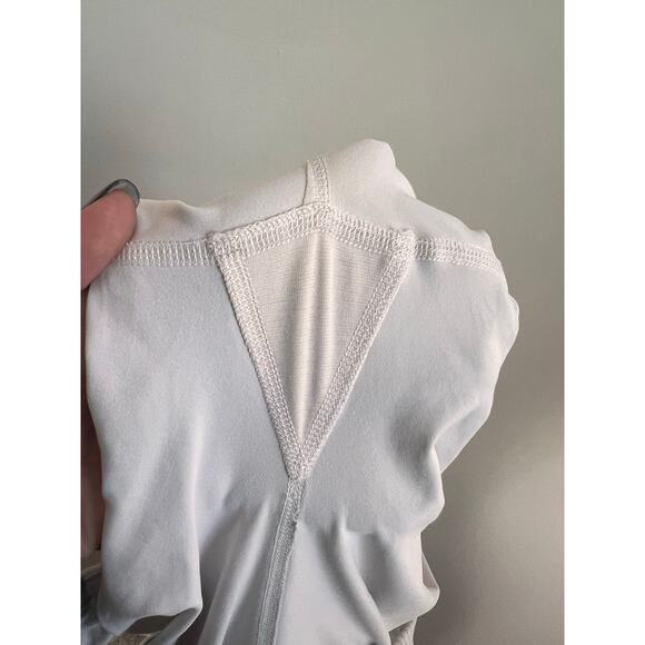 Lululemon Pleat to Street Striped Waistband Mid-Rise Skort White Women's Size 10 - Picture 7 of 7